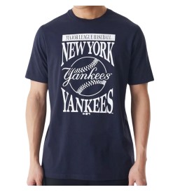 T-Shirt New Era Mlb New York Yankees Grafica Baseball Stack Blu Navy 60578588