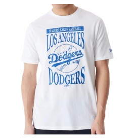 T-Shirt New Era Mlb Los Angeles Dodgers Grafica Baseball Stack Bianco E Blu 60578586