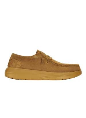 Scarpe Hey Dude Wally Xtra Suede Giallo Scuro HD.41975 77H