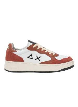 Scarpe Sun68 Big Basket Rust Bianco E Rosso Z44148 36
