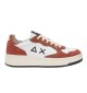 Scarpe Sun68 Big Basket Rust Bianco E Rosso Z44148 36