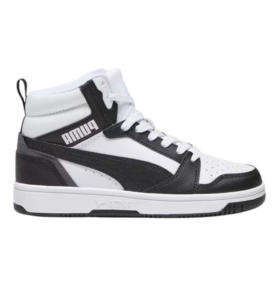Scarpe Puma Rebound V6 Mid Jr Bianco E Nero 393831-01