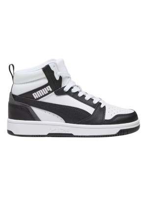 Scarpe Puma Rebound V6 Mid Jr Bianco E Nero 393831-01