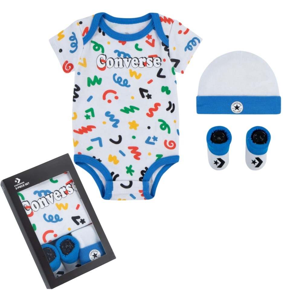 Completo Converse Rainbows 3 Pezzi Set Bianco NC0347 BIR