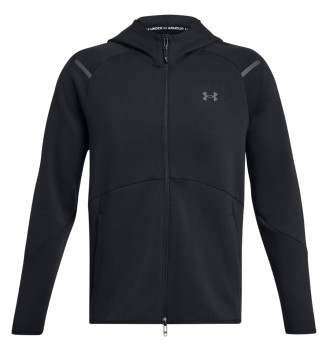 Felpa Under Armour Con Cappuccio E Zip Unstoppable Fleece Nero 1379806 001
