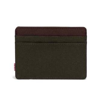 Porta Carte Herschel Charlie Cardholder Verde Scuro e Marrone | Herschel | 
