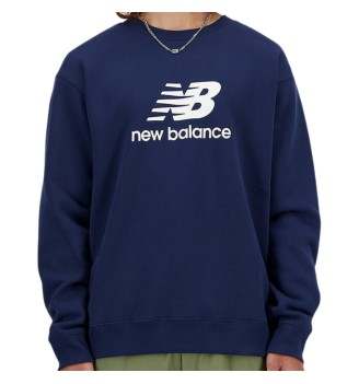 Felpa New Balance Sport Essentials Fleece Logo Blu Navy MT41504-NNY