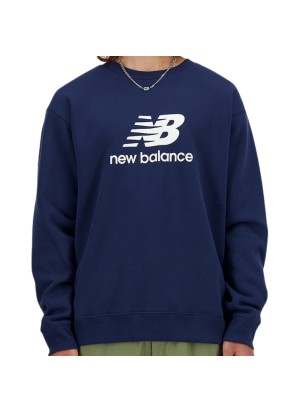 Felpa New Balance Sport Essentials Fleece Logo Blu Navy MT41504-NNY