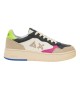 Scarpe Sun68 Big Basket Nero E Bianco Panna Z44148 1131