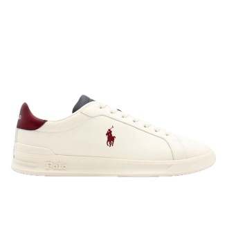 Scarpe Polo Ralph Lauren Heritage Court II Bianco E Rosso 809949791003