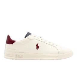 Scarpe Polo Ralph Lauren Heritage Court II Bianco E Rosso 809949791003