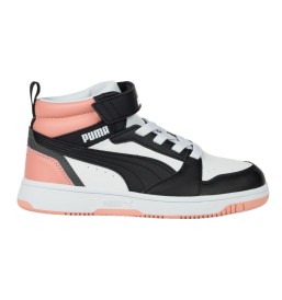 Scarpe Puma Rebound V6 Mid Ac Ps Kids Nero E Pesca 393832-07