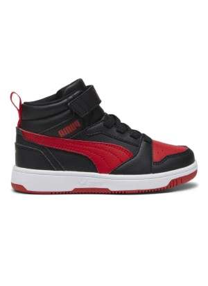 Scarpe Puma Rebound V6 Mid Ac Ps Kids Nero E Rosso 393832-11