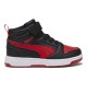 Scarpe Puma Rebound V6 Mid Ac Ps Kids Nero E Rosso 393832-11