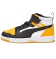 Scarpe Puma Rebound V6 Mid Ac Ps Kids Nero E Giallo | Puma | 