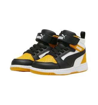 Scarpe Puma Rebound V6 Mid Ac Ps Kids Nero E Giallo | Puma | 