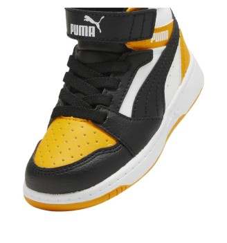 Scarpe Puma Rebound V6 Mid Ac Ps Kids Nero E Giallo | Puma | 