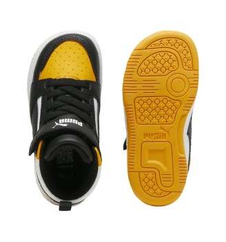 Scarpe Puma Rebound V6 Mid Ac Ps Kids Nero E Giallo | Puma | 