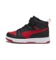 Scarpe Puma Rebound V6 Mid Ac Ps Kids Nero E Rosso | Puma | 