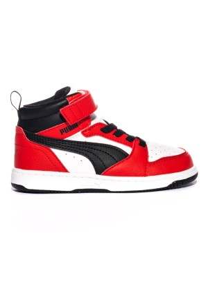 Scarpe Puma Rebound V6 Mid Ac Inf Rosso E Nero 396542-03