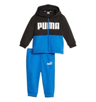 Tuta Puma Zip E Con Cappuccio Minicats Colorblock Blu E Nero 670137-47