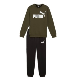 Tuta Puma Number 1 Logo Tracksuit Felpata Nero E Verde Militare 670884-71
