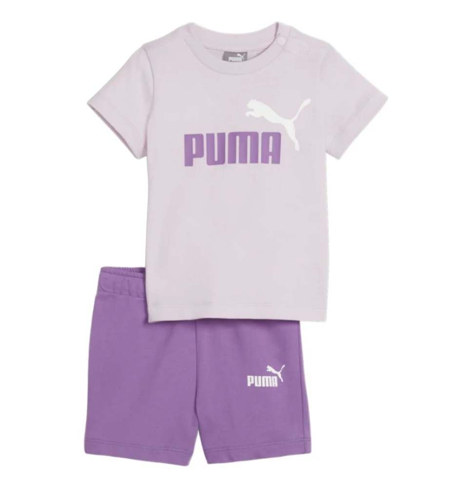 Completo Puma Minicats T-Shirt E Pantaloncini Rosa E Viola 845839-59
