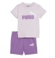 Completo Puma Minicats T-Shirt E Pantaloncini Rosa E Viola 845839-59