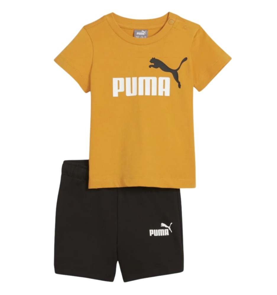 Completo Puma Minicats T-Shirt E Pantaloncini Giallo E Nero 845839-91