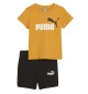 Completo Puma Minicats T-Shirt E Pantaloncini Giallo E Nero 845839-91