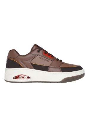 Scarpe Skechers Uno Court Low Post Marrone Scuro
