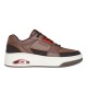 Scarpe Skechers Uno Court Low Post Marrone Scuro
