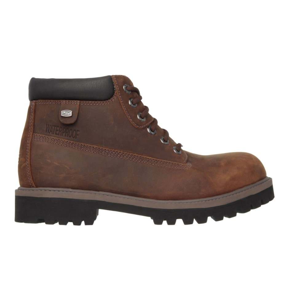 Scarpe Skechers Sergeants Verdict Marrone Scuro 4442 CDB