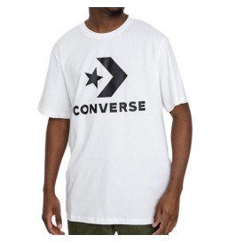 T-Shirt Converse Star Chevron Unisex Bianco E Nero 10025458-A03