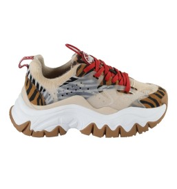 Scarpe Buffalo Trail One Vegan Nubuck Fur Marrone E Rosso 1636231