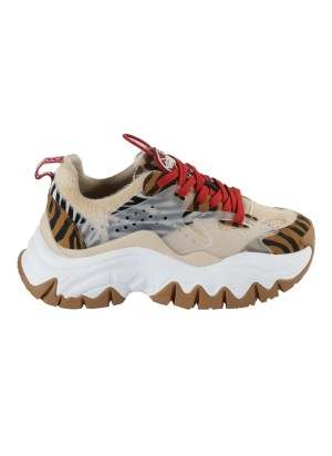 Scarpe Buffalo Trail One Vegan Nubuck Fur Marrone E Rosso 1636231