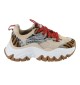 Scarpe Buffalo Trail One Vegan Nubuck Fur Marrone E Rosso 1636231