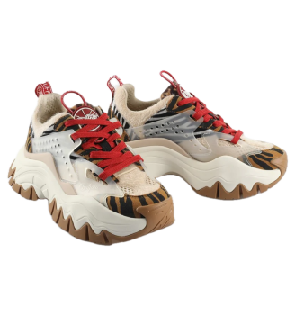 Scarpe Buffalo Trail One Vegan Nubuck Fur Marrone E Rosso | Buffalo | 