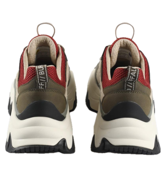 Scarpe Buffalo Trail One Vegan Nubuck Mesh Khaki Verde E Rosso | Buffalo | 