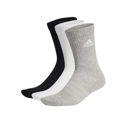 Calzini Adidas Cushioned Crew 3 Paia Nero, Bianco E Grigio IC1311