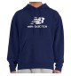 Felpa New Balance Con Cappuccio Sport Essentials Fleece Logo Blu Navy MT41505NNY