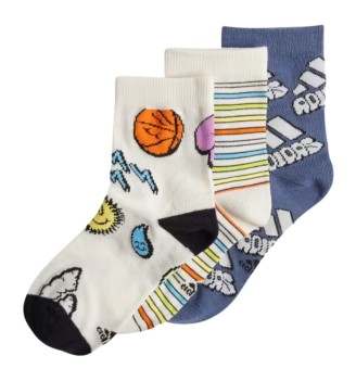 Calzini Adidas Bubbles Junior 3Paia Multicolore IW1113