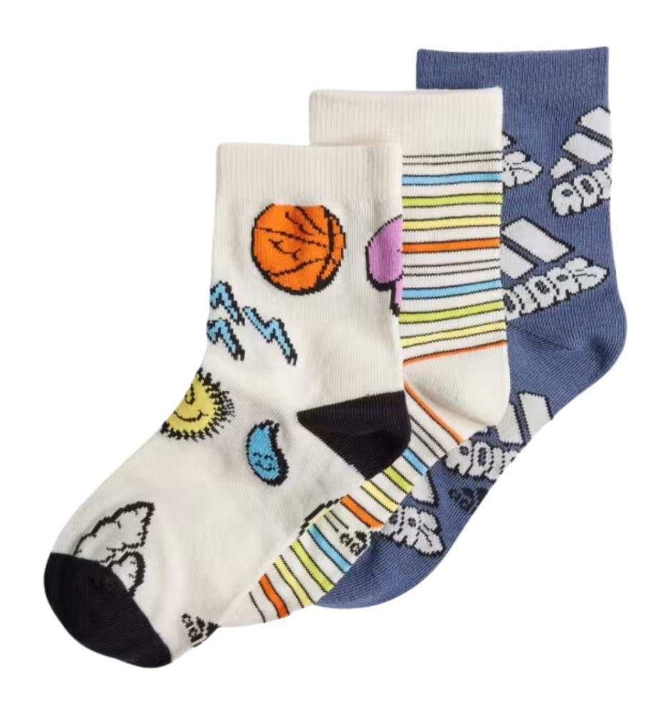 Calzini Adidas Bubbles Junior 3Paia Multicolore IW1113