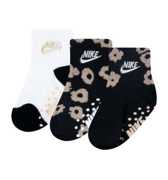 Calzini Nike Gripper Antiscivolo 3 Paia Bianco E Nero NN1054 X0L