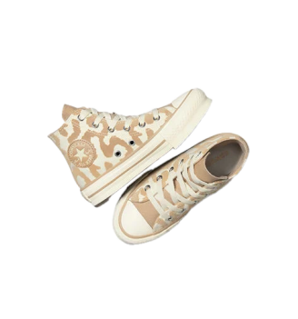 Scarpe Converse Chuck Taylor All Star EVA Lift Leopard Egret E Marrone | Converse | 