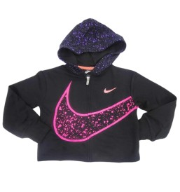 Felpa Nike Splatter Con Zip E Cappuccio Nero 36J287-001