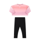 Tuta Nike Printed Club Leggings E Felpa Infant Nero E Rosa | Nike | 