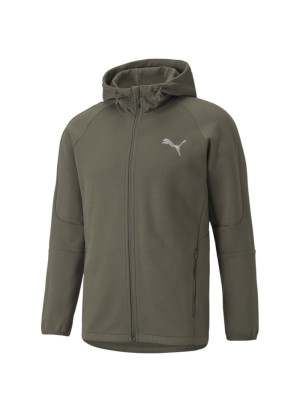 Felpa Puma Evostripe Cappuccio E Zip Verde Foglia 589424-44