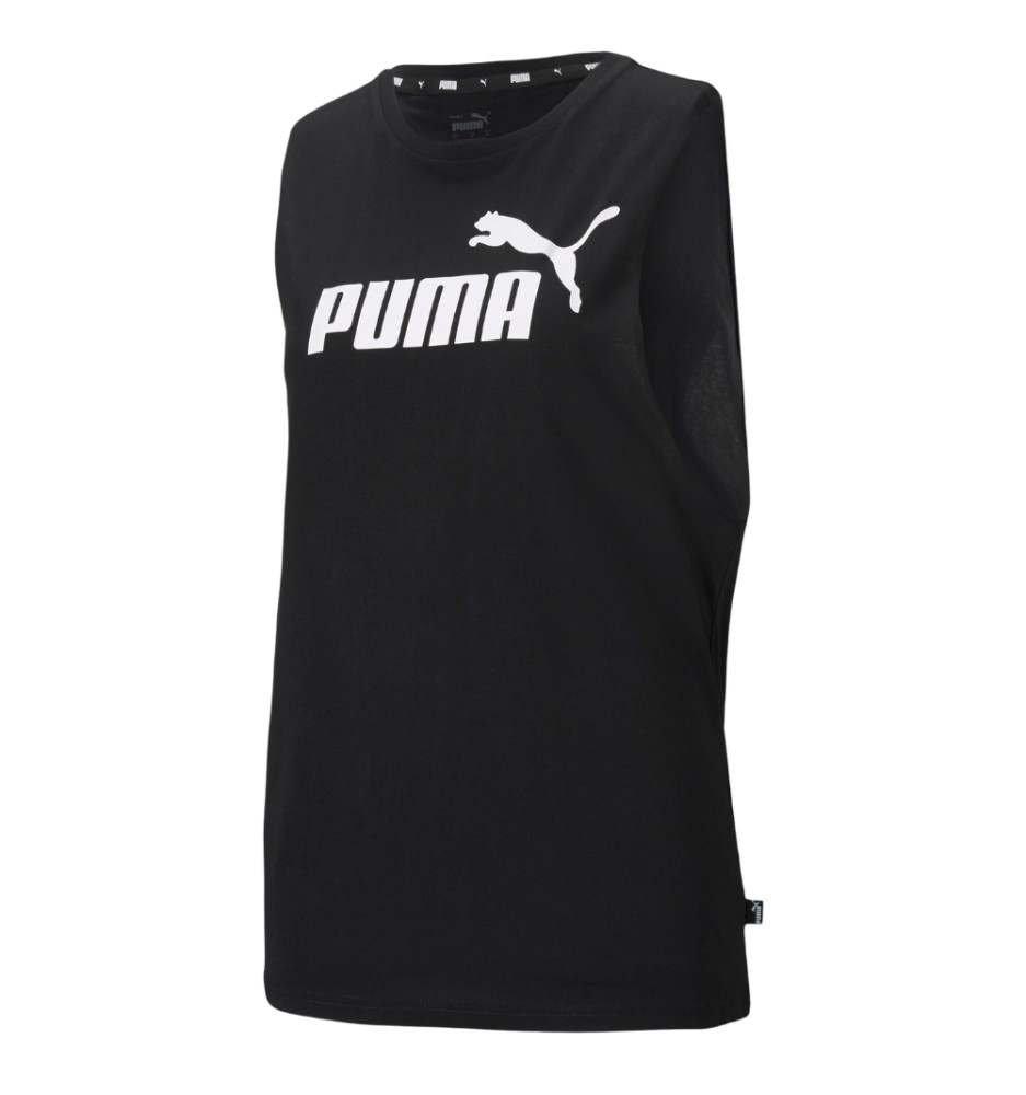 Canotta Puma Essentials Cut Off Tank Logo Nero 586864-01