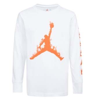 Felpa Nike Jordan Logo Fiamma Bianco 95D477-001